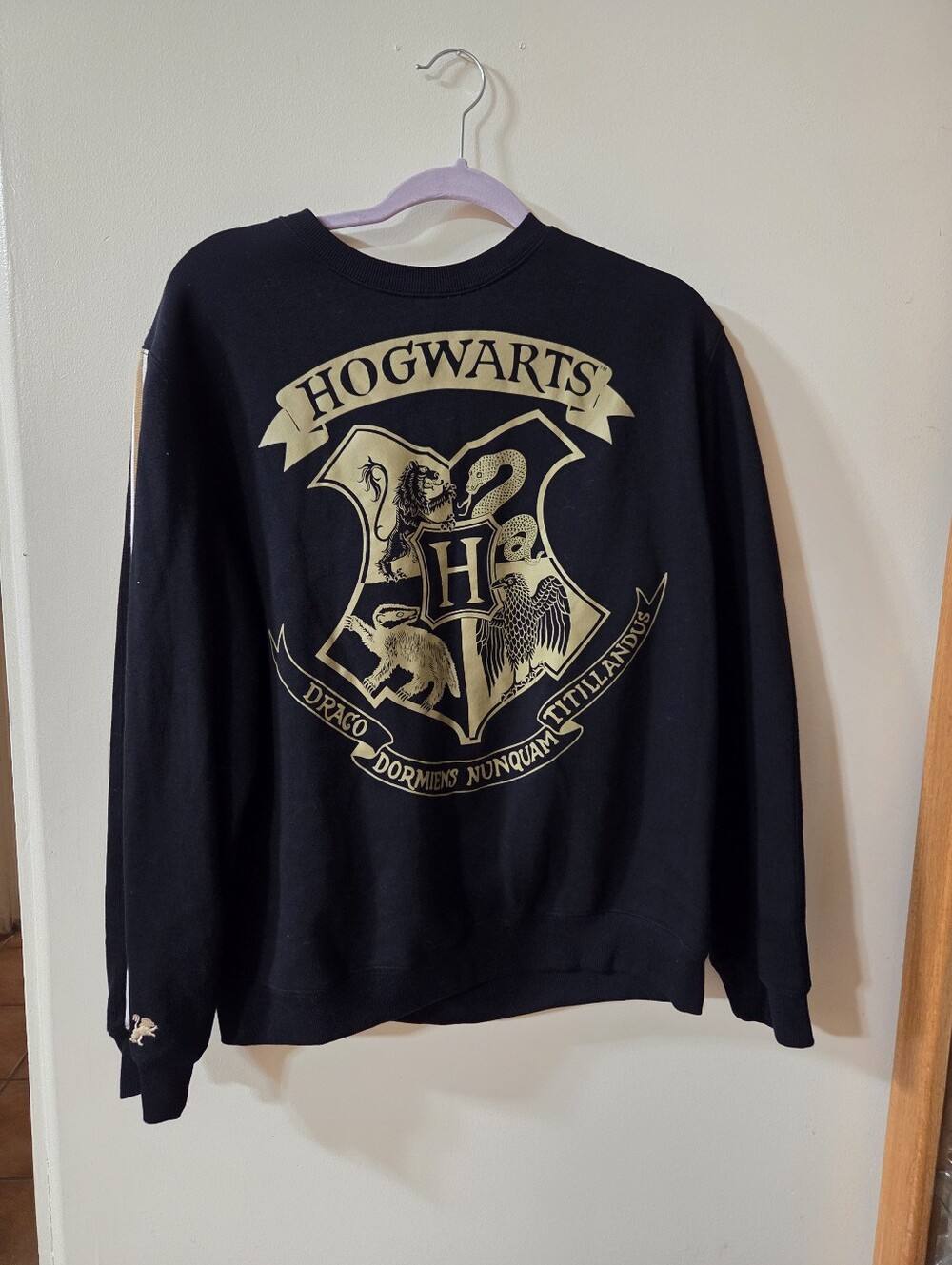 Hogwarts Striped Sleeve Sweatshirt
